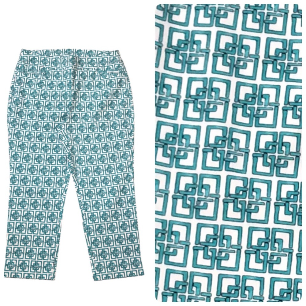 Chico’s Cropped Pants Pull On Stretch Size 2 US L/12